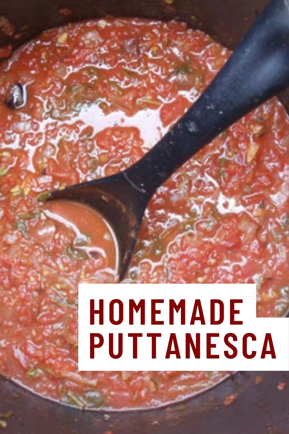 homemade puttanesca sauce graphic