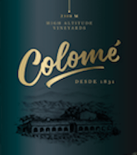 label of Bodega Colomé Malbec
