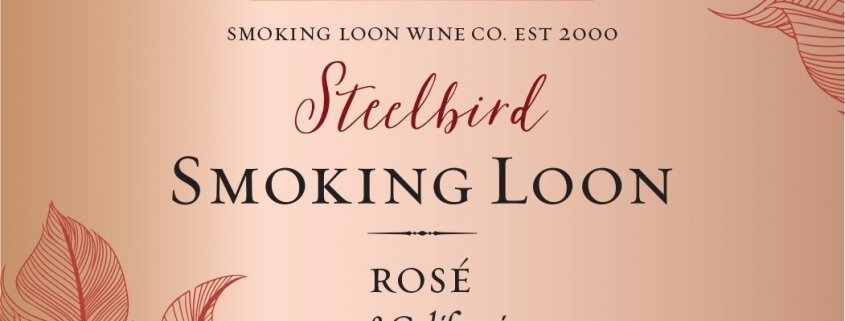 Closeup of Smoking Loon Rosé Label