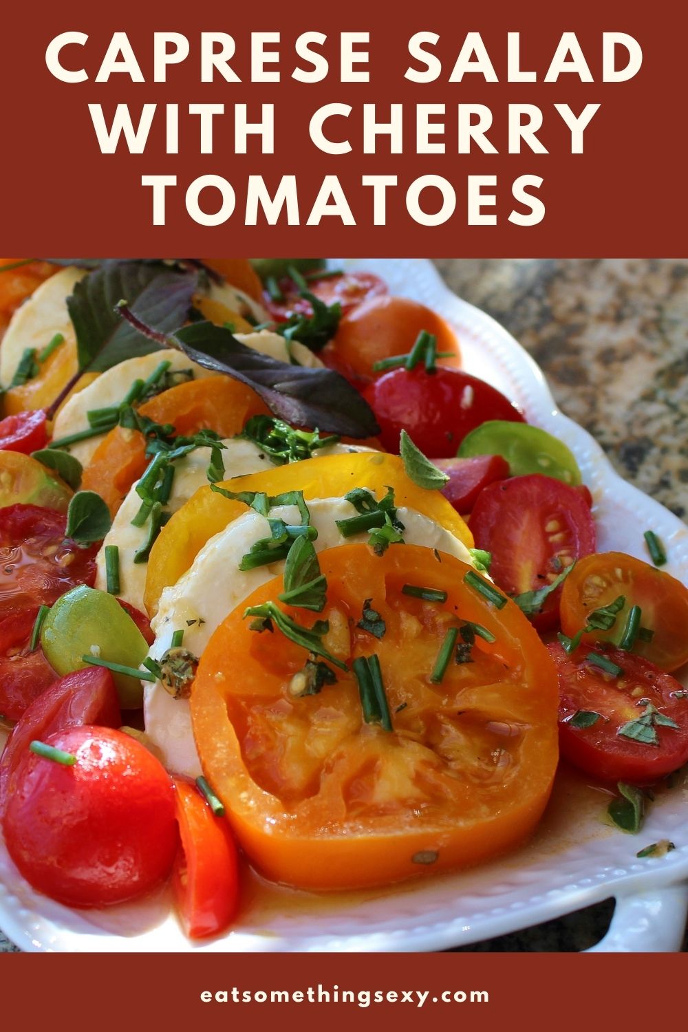 caprese salad with cherry tomatoes graphic