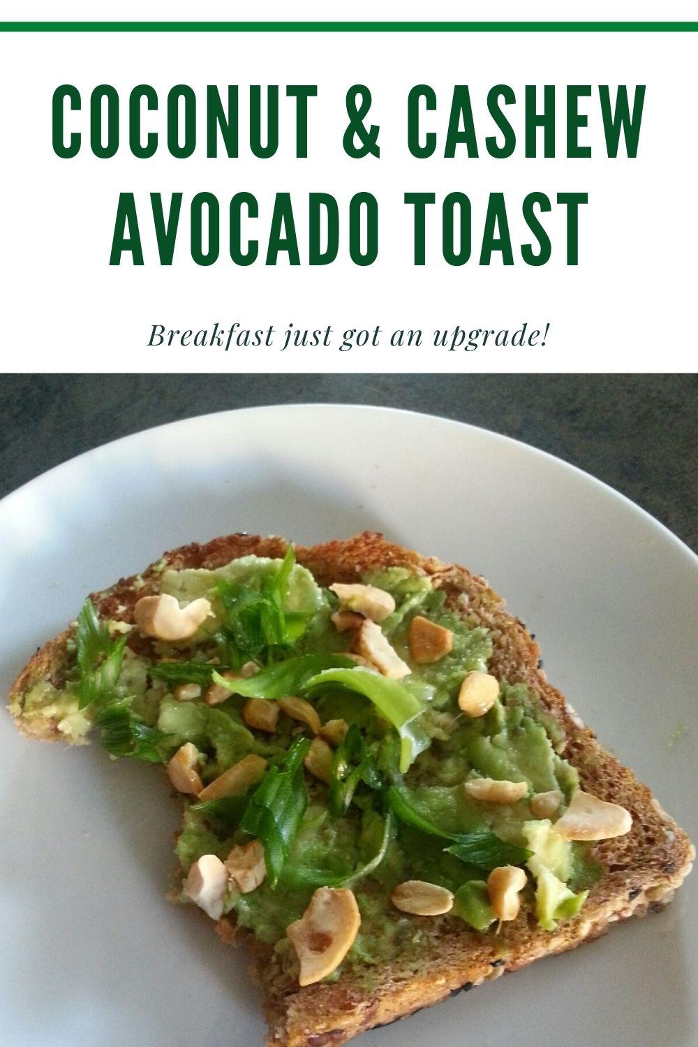 recipe for avocado toast graphic