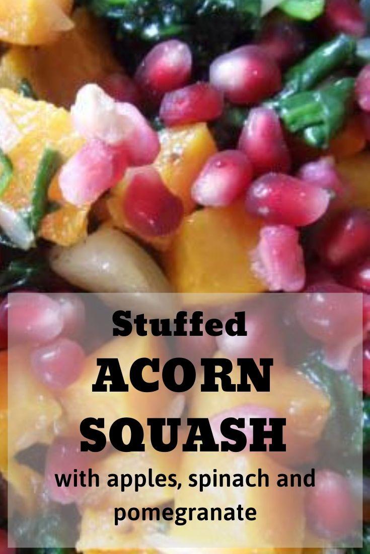 Stuffed Acorn Squash pinnable graphic