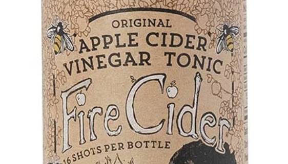 Closeup of Fire Cider label