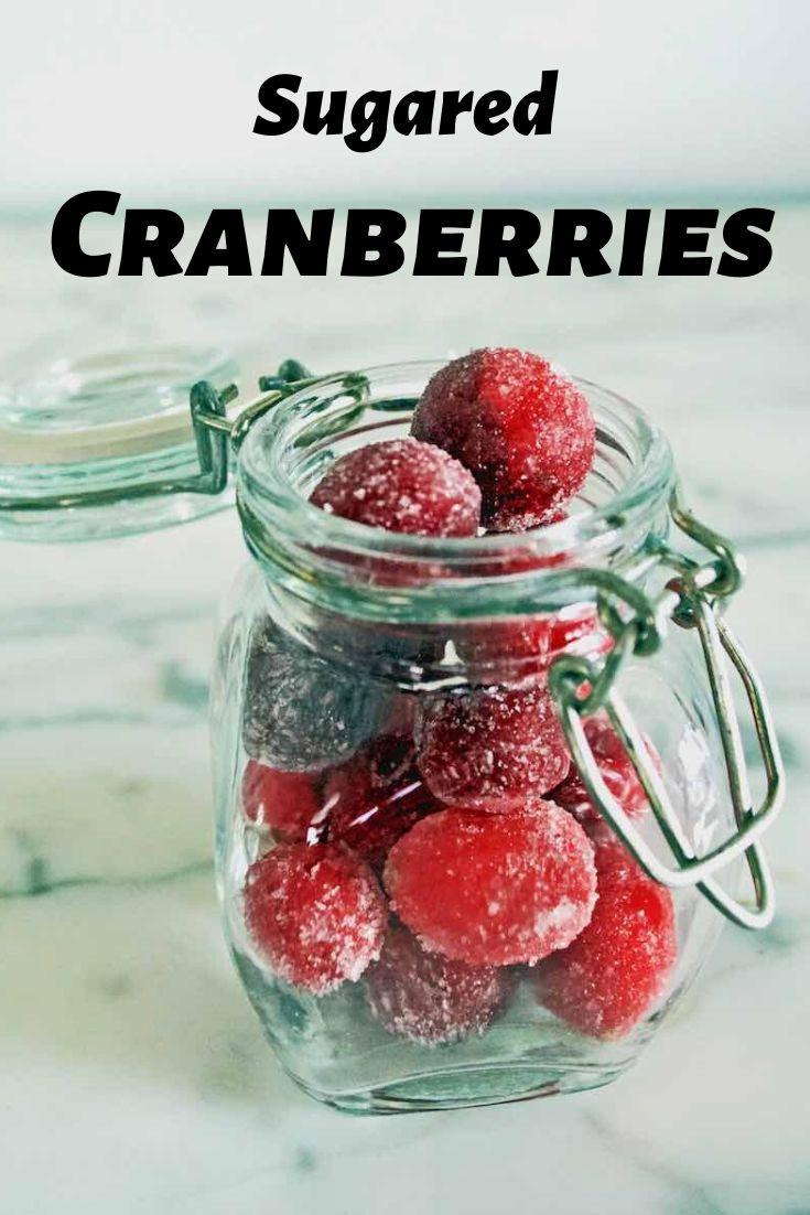 sugared cranberries pinnable graphic