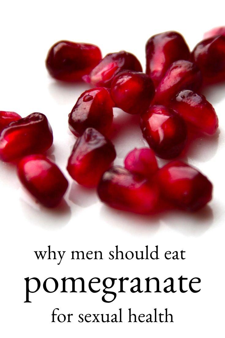 pomegranate benefits for men graphic