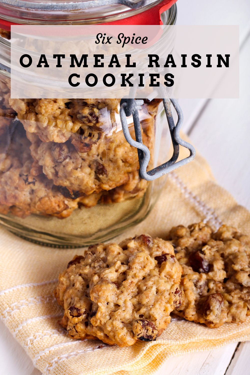 six spice oatmeal raisin cookies graphic