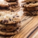 a stack of chipotle chocolate chip cookies with two more stacks in the background