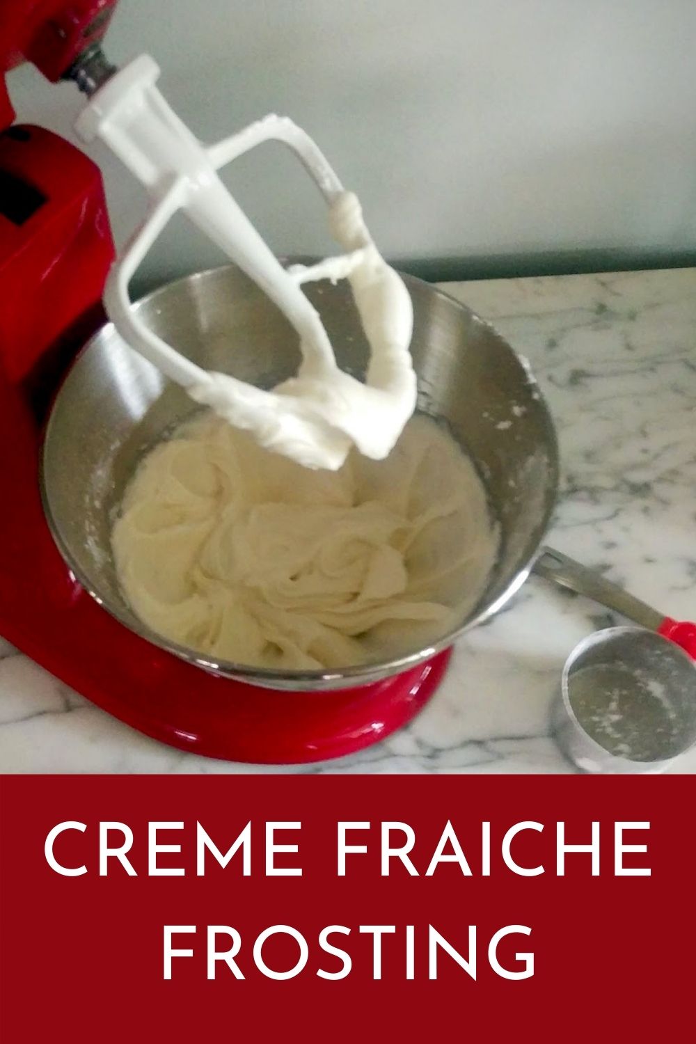 creme fraiche frosting recipe graphic