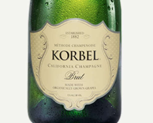 Korbel Brut label closeup