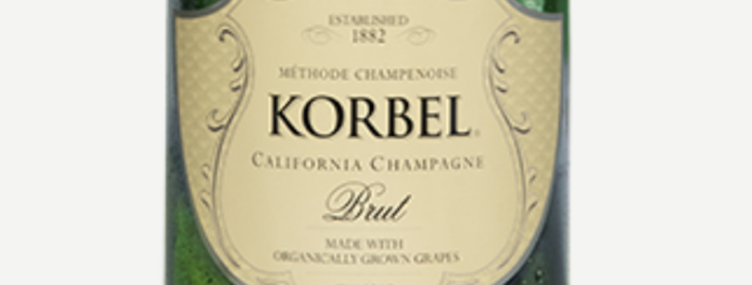 Korbel Brut label closeup