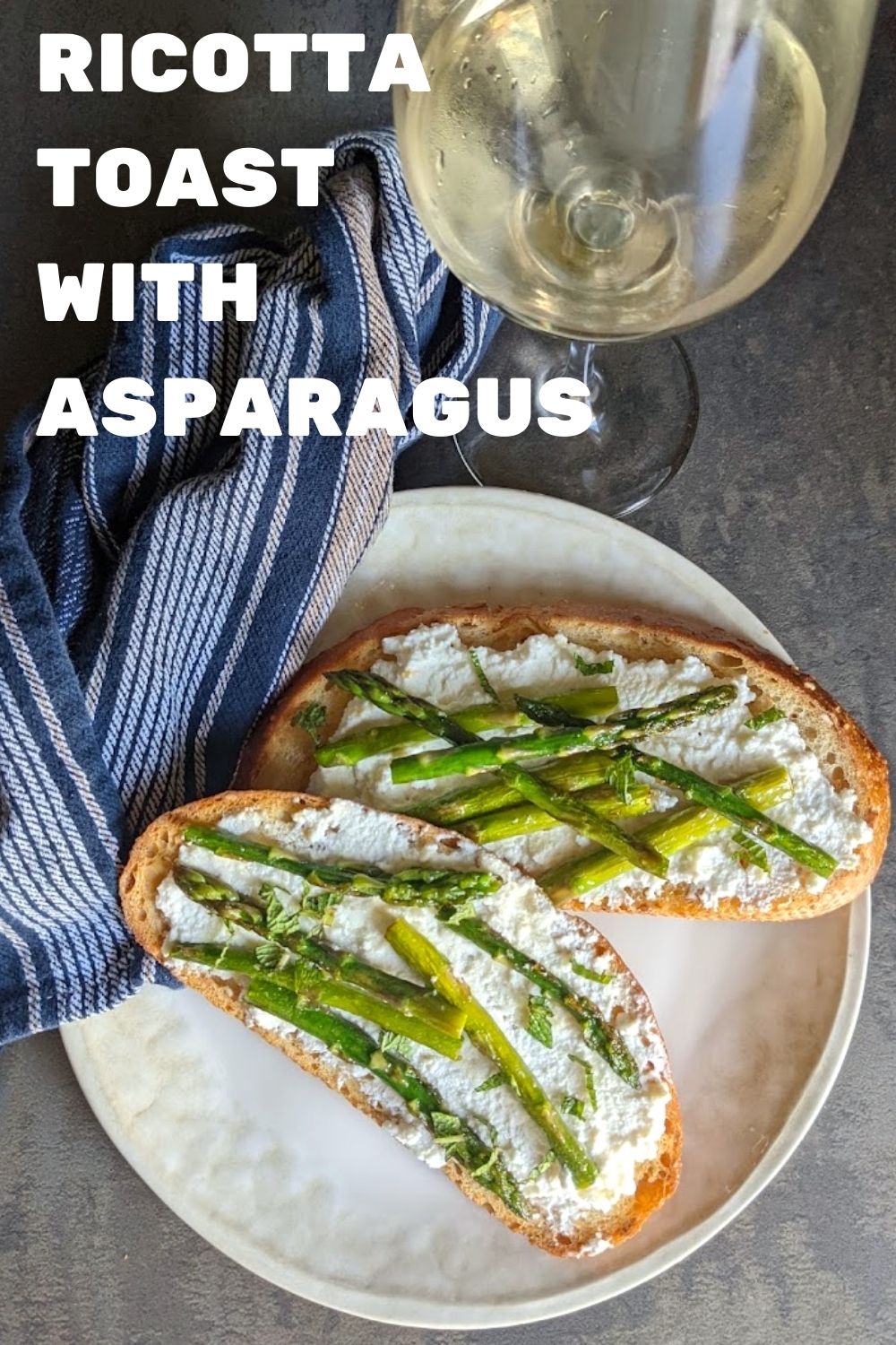 ricotta toast with asparagus graphic