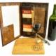 Pairing wine with chocolate gift set from Brix chocolate with a knife, cutting board, chocolates and wine
