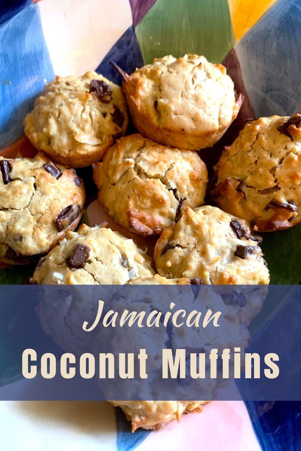 Jamaican Coconut Muffins Pinnable Graphic