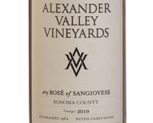 Label Shot of Alexander Valley Vineyards Rosé of Sangiovese