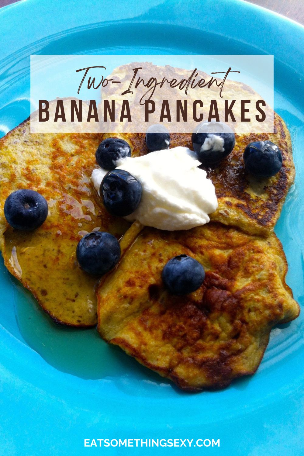 two-ingredient banana pancakes graphic
