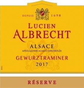 2017 Lucien Albrecht Gewürztraminer Reserve 9 Lucien Albrecht Gewurztraminer label
