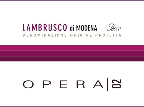 Opera Secco Lambrusco bottle shot