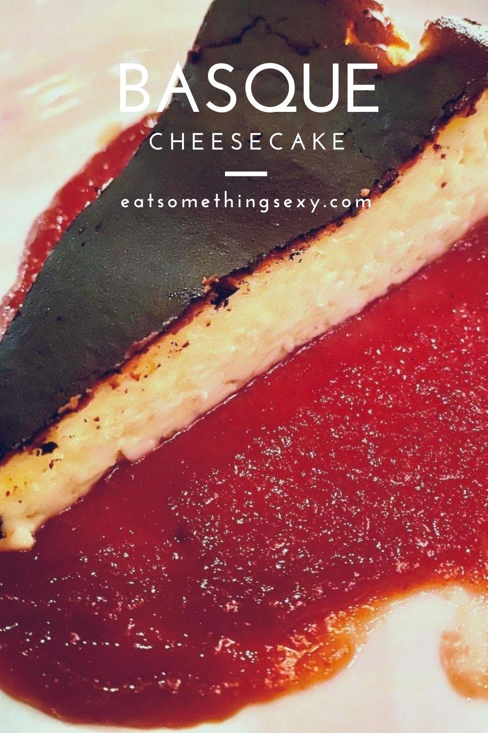 Burnt Basque Cheesecake Pinterest Graphic