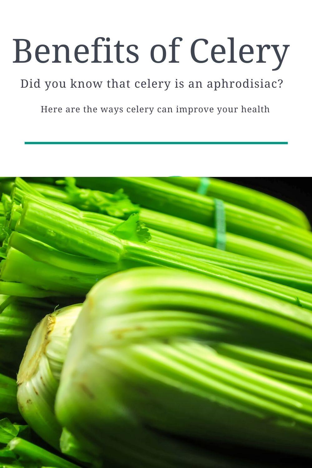 Benefits of celery graphic