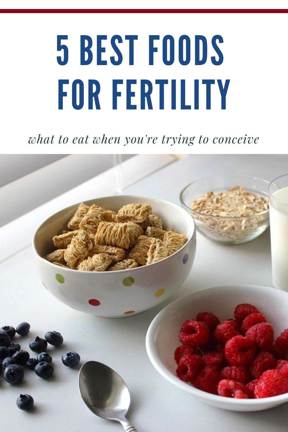 5 foods to eat for fertility graphic