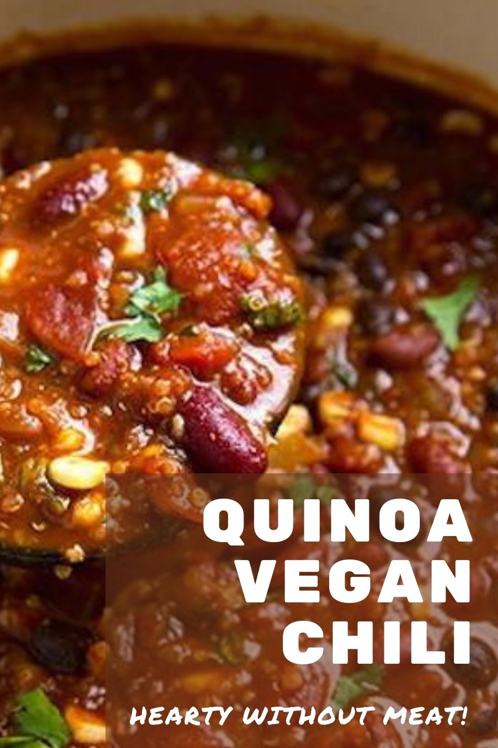 quinoa plant-based chili recipe graphic