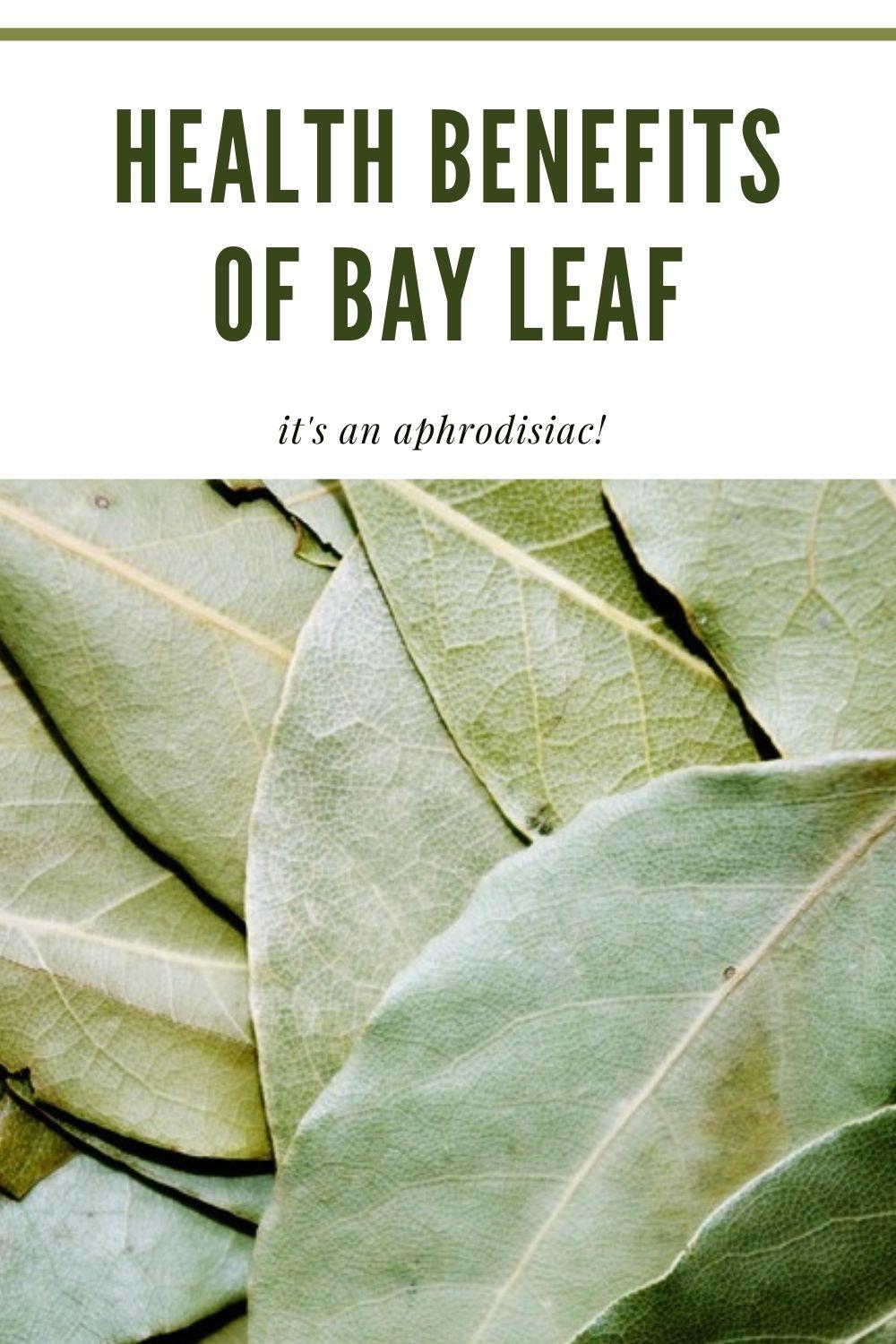 benefits of bay leaf graphic