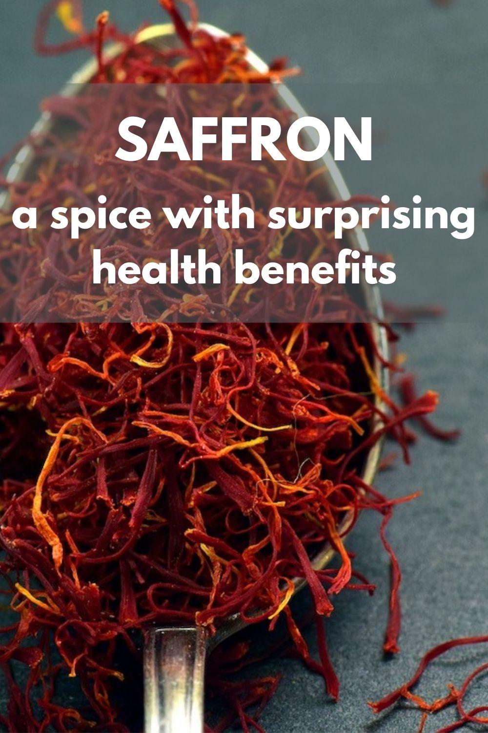 saffron benefits graphic