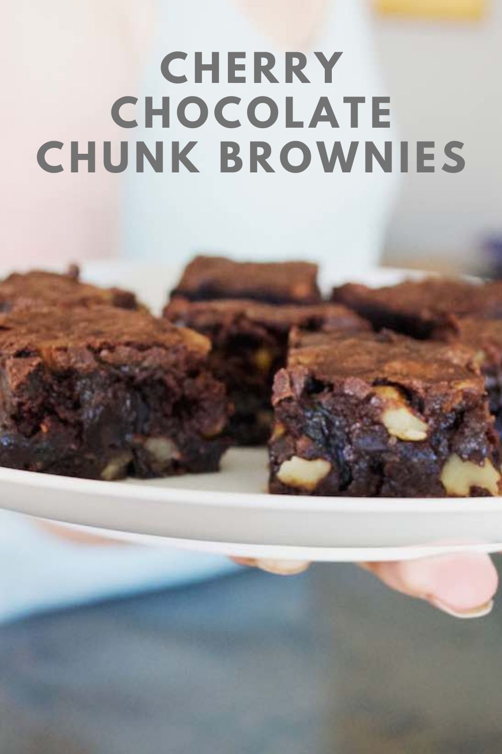 dark chocolate cherry brownies graphic