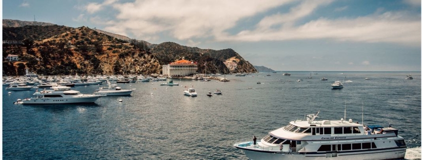 Boats in Avalon Harbor on Catalina Island