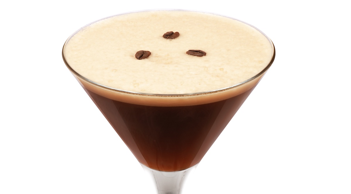 closeup of this tia maria espresso martini