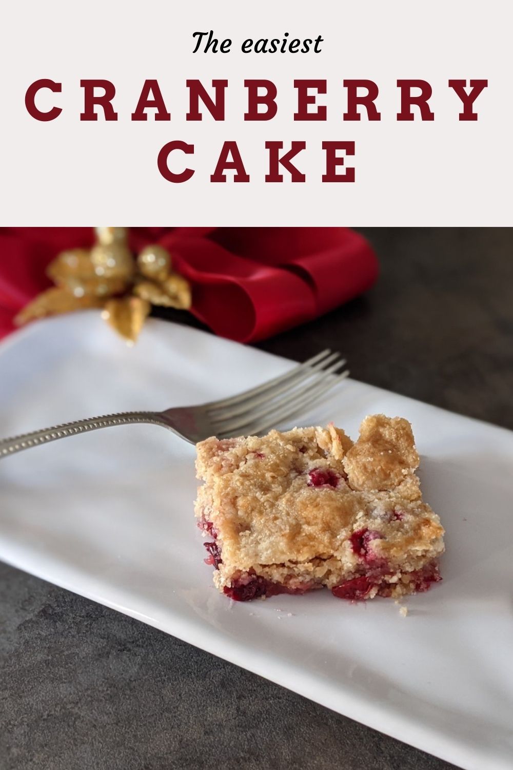 Cranberry cake recipe graphic