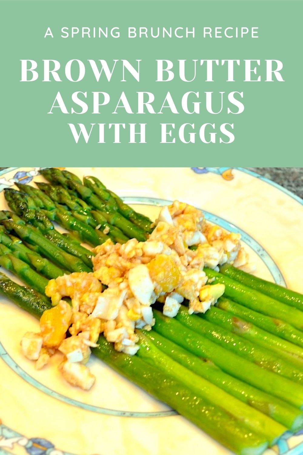 brown butter asparagus with eggs graphic