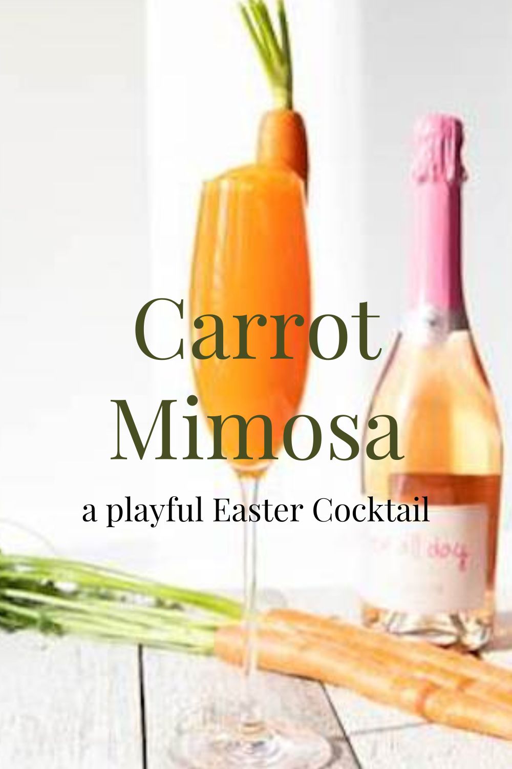 Carrot Mimosa Easter Cocktail graphic