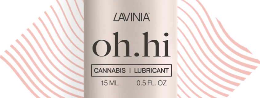 closeup of oh.hi cannabis lubricant bottle