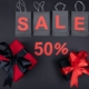 Black Friday sale banner in black and red