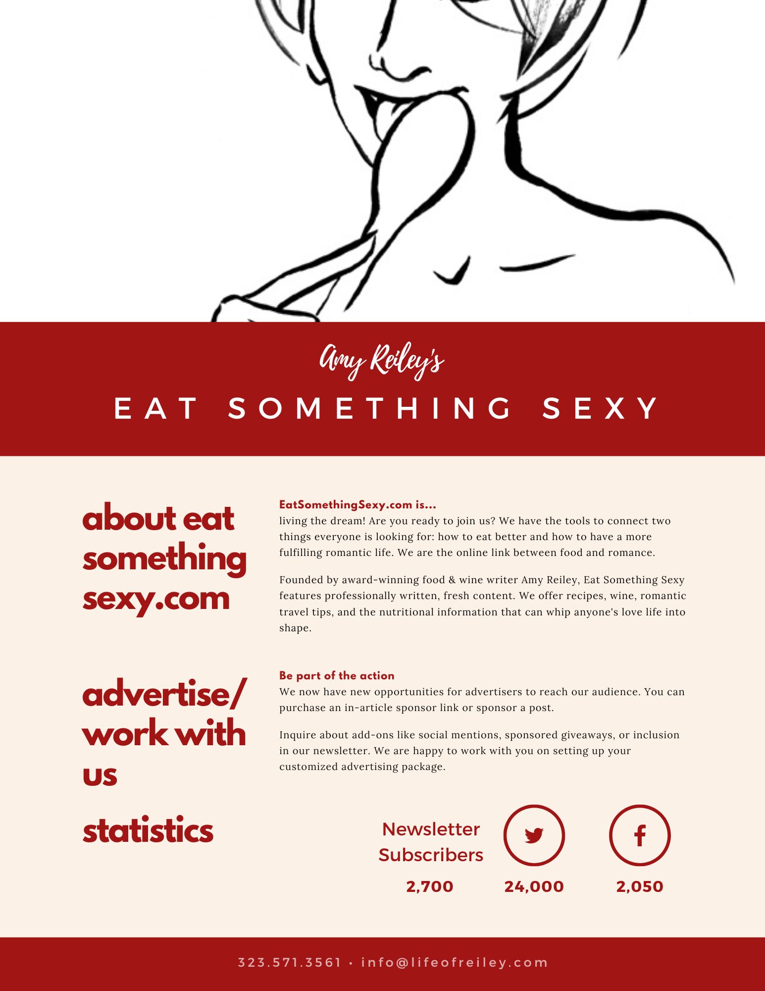 Eat Something Sexy Work With Us informational graphic