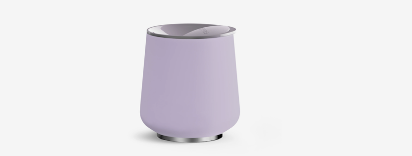 Fellow wine tumbler in lilac on a white background