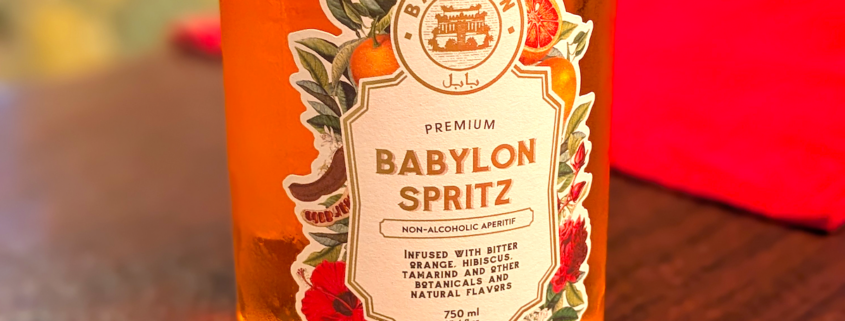 closeup of Babylon Spritz bottle