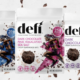 product shot of all three varieties of defi chocolate crispy superfood bites